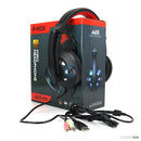 Tai nghe chụp tai A65 jack 3.5, dây chống đứt, có led (hỗ trợ học trực tuyến Online) bh01t