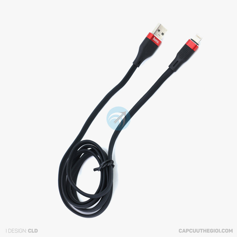 Cáp sạc usb A to lightning silcone 2.4A 1,2 mét HOCO U72 bh01t