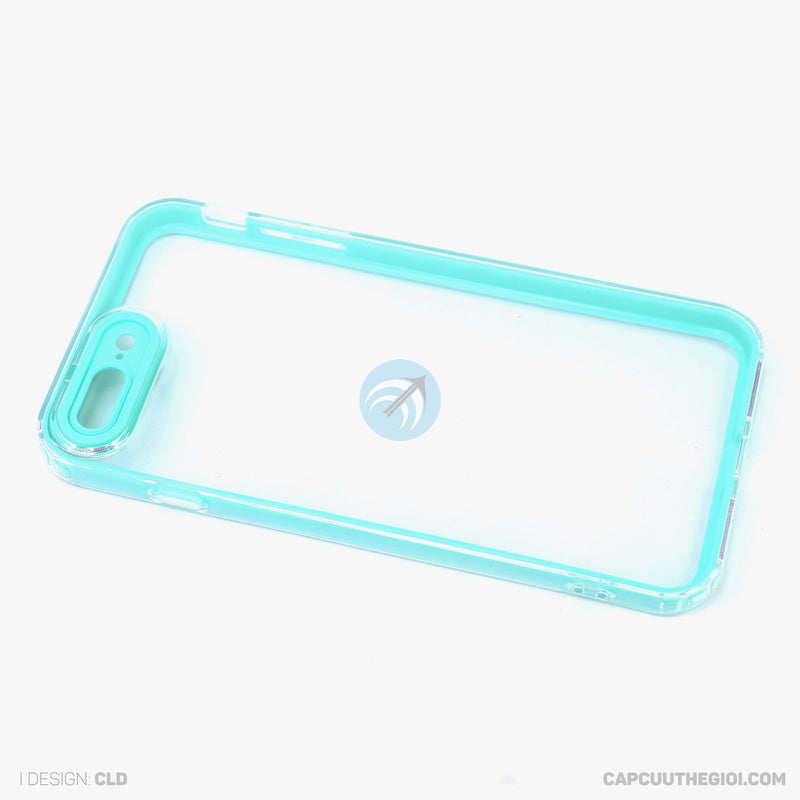 Ốp lưng IPHONE 7+/8+ trong tách viền màu