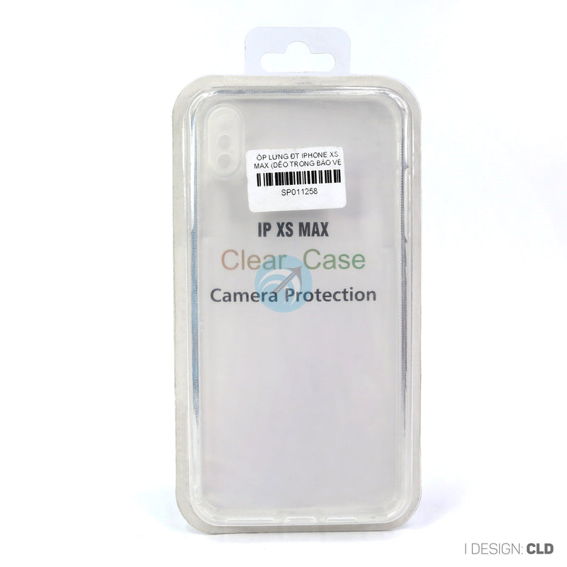 ỐP LƯNG ĐT IPHONE XS MAX (DẼO TRONG BẢO VỆ CAMERA)