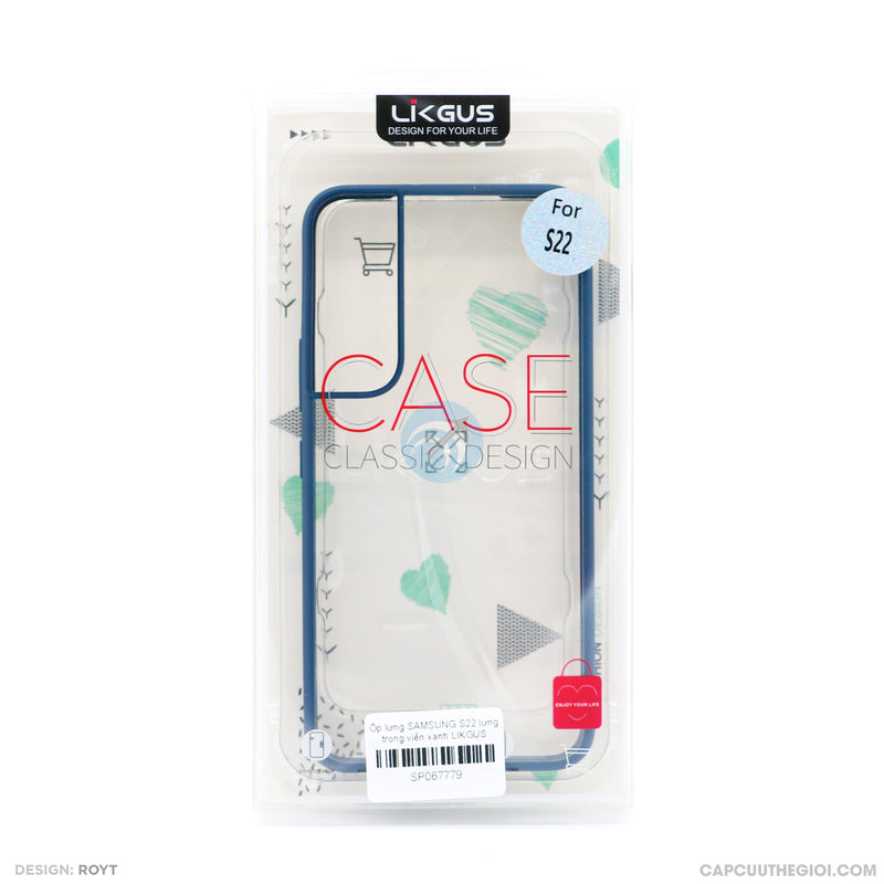 Ốp lưng SAMSUNG S22 lưng trong viền xanh LIKGUS