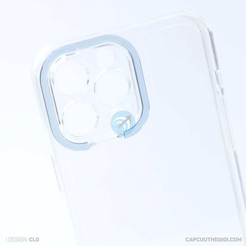 Ốp lưng IPHONE 13 PRO MAX trong viền camera màu xanh biển REALSKY