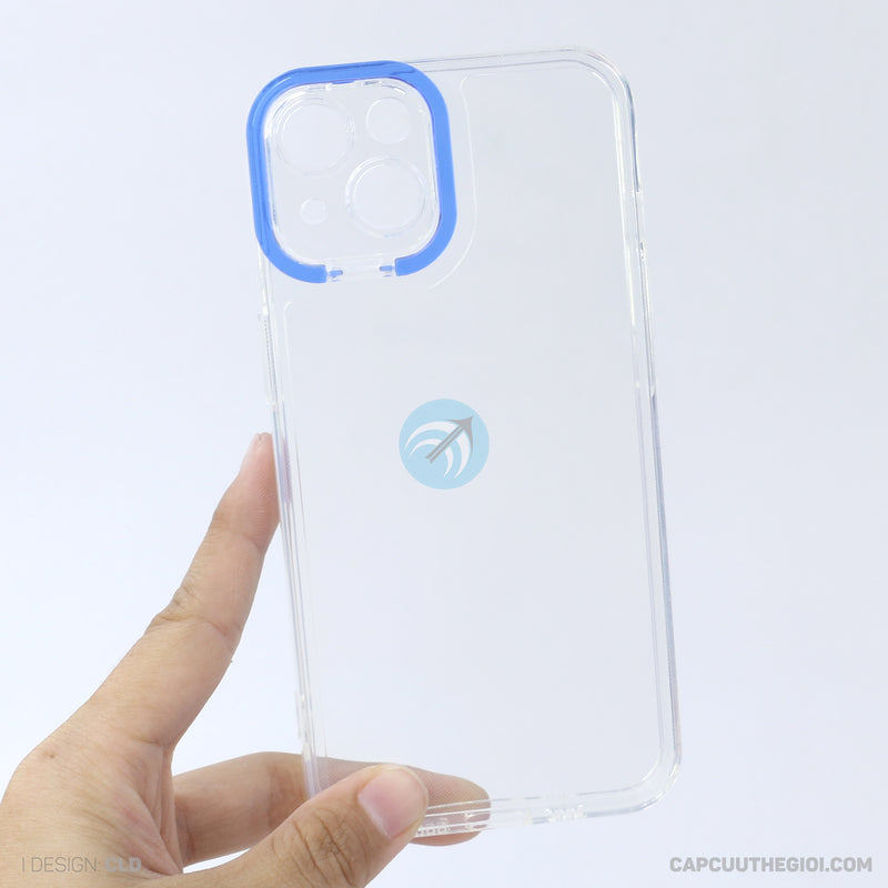 Ốp lưng IPHONE 13 6.1 trong viền camera màu xanh dương REALSKY