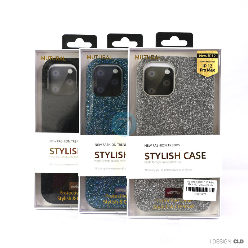 Ốp lưng IPHONE 12 PRO MAX MUTURAL nhũ đá