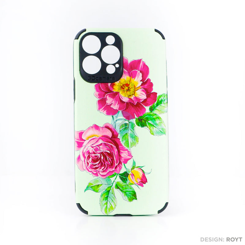 Ốp lưng IPHONE 13 PRO MAX IMD da chống sốc hình hoa