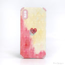 ỐP LƯNG IPHONE X/ XS HÌNH TIM VIỀN VUÔNG