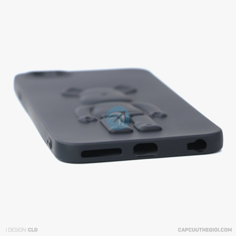 ỐP lưng IPHONE 6+/6S+ hình nổi gấu đứng màu đen