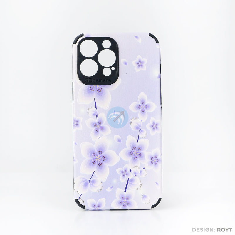 Ốp lưng IPHONE 13 PRO MAX IMD da chống sốc hình hoa