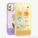 Ốp lưng IPHONE 11 6.1 silicon màu in hình kèm giá đỡ