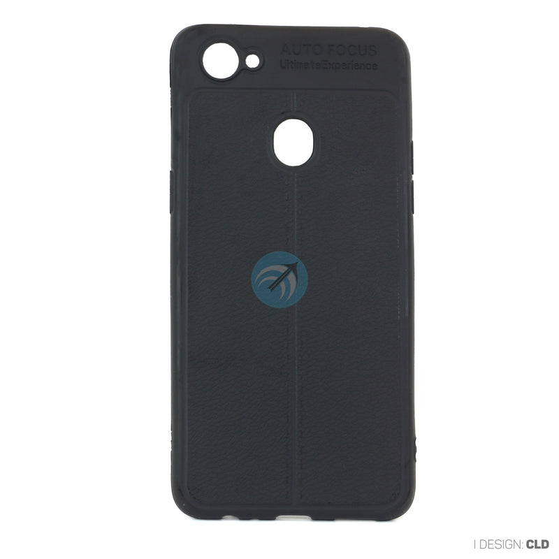 ỐP LƯNG DA ĐIỆN THOẠI OPPO F7 AUTO DẺO ĐEN