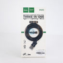 Cáp sạc nam châm 2A Hoco DU03 thay đổi 3 đầu Lightning/Type-C/Micro BH01T