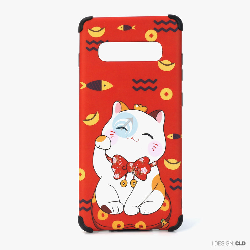 Ốp lưng SAMSUNG S10+ hình mèo thần tài nhựa cứng