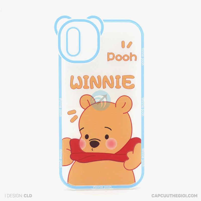 Ốp lưng IPHONE XS MAX lưng trong in hình cute có tai mèo