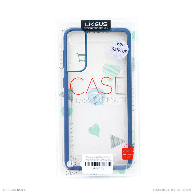 Ốp lưng SAMSUNG S21+ lưng trong viền xanh dương LIKGUS