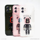 Ốp lưng IPHONE 12 6.1 Gấu KAWSS màu trong khoét táo