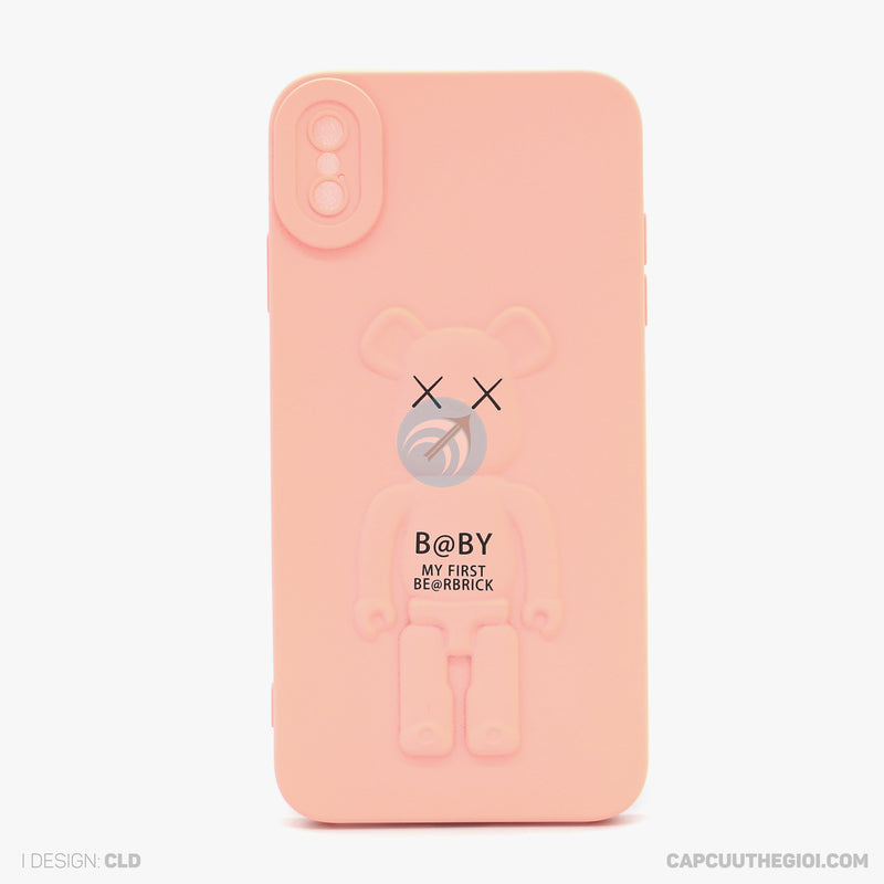 Ốp lưng IPHONE XS MAX gấu nổi đứng BABY silicon màu