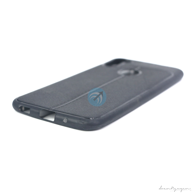 ỐP LƯNG DA ĐIỆN THOẠI SAMSUNG A6+ AUTO DẺO ĐEN