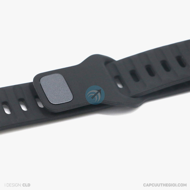 Dây đeo Silicone Apple Watch 42mm/ 44mm/ 45mm SPIGEN màu đen