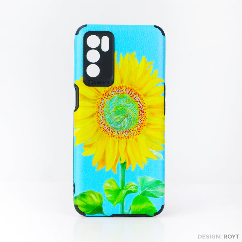 Ốp lưng OPPO A16 IMD da chống sốc hình hoa