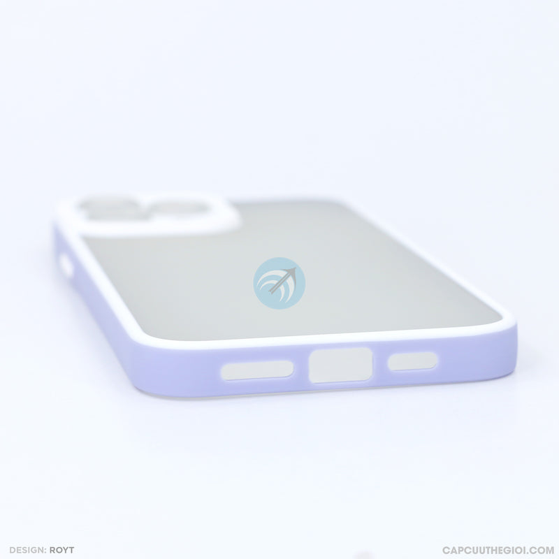 Ốp lưng IPHONE 13 PRO MAX lưng nhám viền kẻ