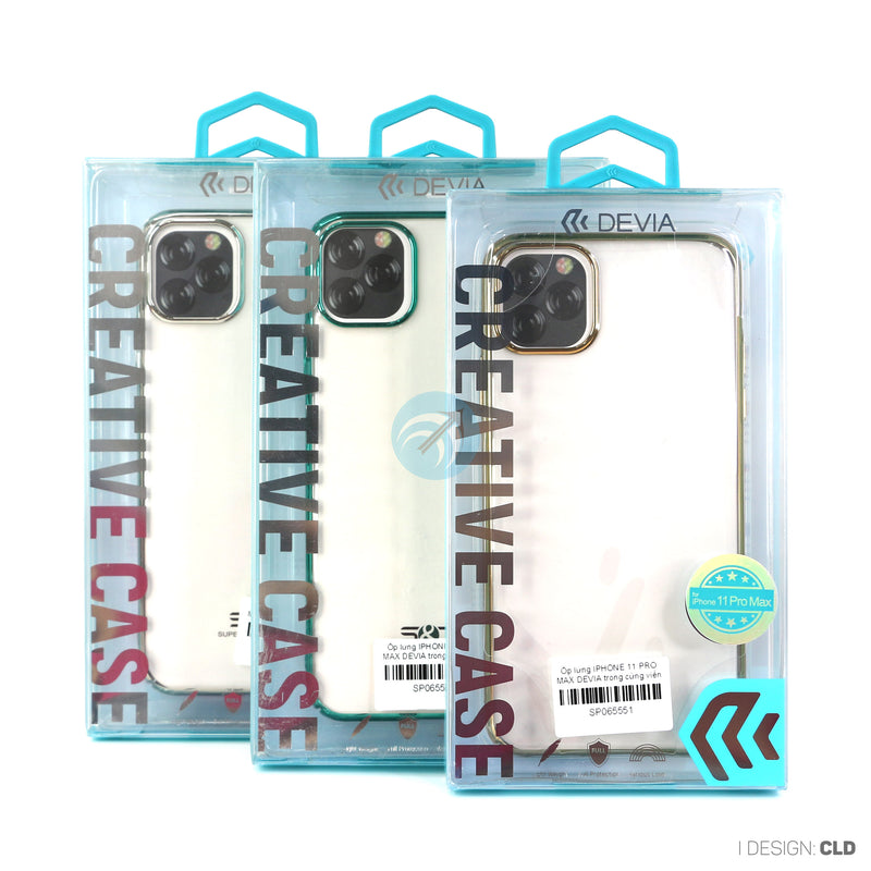 Ốp lưng IPHONE 11 PRO MAX DEVIA trong cứng viền xi