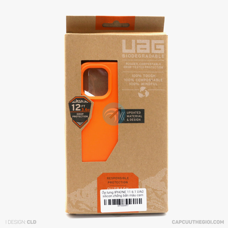 Ốp lưng IPHONE 11 6.1 UAG silicon chống bẩn màu cam