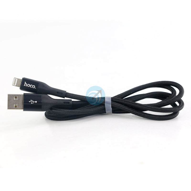 CÁP SẠC ĐIỆN THOẠI HOCO USB A TO LIGHTING ĐEN 1M (X2 MAX) BH03T